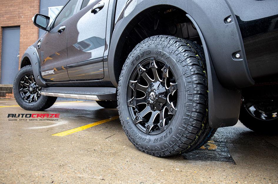 FORD RANGER BATTLE AXE GLOSS BLACK MILLED ACCENTS